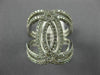 ESTATE LARGE .93CT DIAMOND 14KT WHITE GOLD 3D MULTI ROW INFINITY LOVE KNOT RING