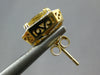 4.13CT DIAMOND & AAA CITRINE 14KT YELLOW GOLD 3D CUSHION OCTAGON STUD EARRINGS