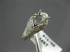 ANTIQUE WIDE .35CT DIAMOND 14KT WHITE GOLD 3D SEMI MOUNT ENGAGEMENT RING #15755