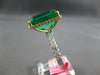 GIA EXTRA LARGE 8.50CT DIAMOND & AAA EMERALD 18K 2 TONE GOLD 3D ENGAGEMENT RING
