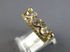 ESTATE .76CT DIAMOND 14KT YELLOW GOLD 3D CROWN ETERNITY WEDDING ANNIVERSARY RING