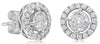 ESTATE .67CT DIAMOND 14KT WHITE GOLD ROUND CLASSIC SOLITAIRE HALO STUD EARRINGS