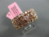 ESTATE WIDE 5.32CT WHITE & FANCY PINK DIAMOND 18KT ROSE GOLD 3D MULTI SHAPE RING