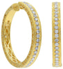 ESTATE 1.32CT DIAMOND 18KT YELLOW GOLD 3D CLASSIC FILIGREE HOOP HANGING EARRINGS