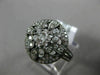 ESTATE LARGE .99CT DIAMOND 14K BLACK GOLD FILIGREE MILGRAIN CIRCULAR FLOWER RING