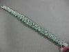 WIDE 20.98CT DIAMOND & AAA COLOMBIAN EMERALD 18KT WHITE GOLD 3D TENNIS BRACELET