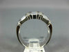 ESTATE WIDE 1.16CT DIAMOND 14K WHITE GOLD ROUND & BAGUETTE ANNIVERSARY RING 1354