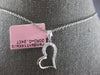 ESTATE .24CT DIAMOND 14KT WHITE GOLD CLASSIC ROUND OPEN HEART FLOATING PENDANT