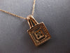 .30CT WHITE & CHOCOLATE FANCY DIAMOND 14K WHITE & ROSE GOLD HALO FOATING PENDANT
