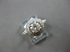 LARGE 1.14CT DIAMOND 14K WHITE GOLD 3D CLASSIC ROUND DOUBLE HALO ENGAGEMENT RING