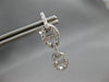 .68CT DIAMOND 18KT WHITE GOLD 3D CLASSIC DOUBLE LOVE KNOT FUN HANGING EARRINGS