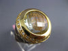 LARGE 8.90CT DIAMOND & AAA GREEN AMETHYST & ENAMEL 14KT YELLOW GOLD PANTHER RING