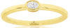 .10CT DIAMOND 14KT YELLOW GOLD CLASSIC BEZEL OVAL SOLITAIRE FRIENDSHIP LOVE RING