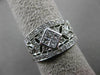 ESTATE LARGE 1.0CT DIAMOND 18K WHITE GOLD PRINCESS CUT OPEN FILIGREE RING #20460