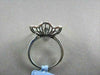 ESTATE WIDE FLOWER 14KT WHITE AND BLACK GOLD .50CT DIAMOND RING AMAZING!!!!!!!!!