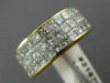 ESTATE WIDE 3.30CT PRINCESS CUT DIAMOND 18KT YELLOW GOLD ANNIVERSARY RING #21678