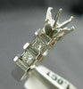 ESTATE WIDE 1.0CT DIAMOND 14K WHITE GOLD ROUND SEMI MOUNT ENGAGEMENT RING #19279