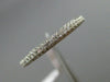 ESTATE WIDE .44CT DIAMOND 18K WHITE GOLD 3 ROW 3D CLASSIC ETERNITY MILGRAIN RING