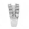 LARGE 3.2CT DIAMOND 18KT WHITE GOLD ROUND & BAGUETTE GRADUATING ANNIVERSARY RING