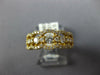 WIDE .77CT DIAMOND 18KT YELLOW GOLD 3D 3 ROW LOVE KNOT FILIGREE ANNIVERSARY RING