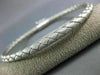 ESTATE 14KT WHITE GOLD 3D CLASSIC MESH WOVEN FLEXIBLE ITALIAN BANGLE BRACELET