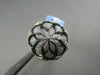 ANTIQUE 18KT WIDE FILIGREE SUN FLOWER 2.35CT DIAMOND BLACK AND WHITE GOLD RING !