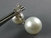 .25CT DIAMOND & AAA SOUTH SEA & TAHITIAN PEARL 18KT WHITE GOLD HANGING EARRINGS