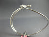 WIDE .77CT DIAMOND 18KT WHITE GOLD ROUND & BAGUETTE FLEXIBLE FUN BANGLE BRACELET