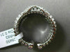ESTATE WIDE .31CT ROUND DIAMOND 18K WHITE GOLD 3D FLEXIBLE SHINY X LOVE RING VVS