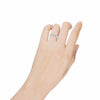 .46CT DIAMOND 18KT WHITE GOLD 3D FILIGREE SEMI ETERNITY WEDDING ANNIVERSARY RING