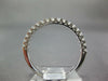 ESTATE .33CT DIAMOND 18KT WHITE GOLD 3D ROUND 2mm SEMI ETERNITY ANNIVERSARY RING