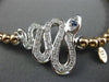 ESTATE LARGE 1.13CT DIAMOND & AAA SAPPHIRE 14KT WHITE & ROSE GOLD SNAKE BRACELET
