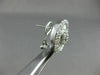 ESTATE LARGE 3.15CT ROUND & BAGUETTE DIAMOND 18KT WHITE GOLD 3D FLOWER EARRINGS