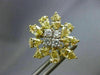 LARGE 4.08CT WHITE & FANCY YELLOW DIAMOND 18KT TWO TONE GOLD 3D HANGING EARRINGS