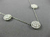 ESTATE 1.95CT DIAMOND 14KT WHITE GOLD FLOWER CLUSTER BY THE YARD NECKLACE #21596