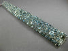 ESTATE MASSIVE 70.37CT AAA AQUAMARINE 18K WHITE GOLD 3D COCKTAIL TENNIS BRACELET