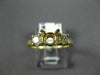 ESTATE .37CT DIAMOND 14KT YELLOW GOLD 3 STONE SEMI MOUNT ENGAGEMENT RING #22422