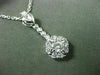 ESTATE .78CT DIAMOND 14K WHITE GOLD ETOILE SOLITAIRE HEART FLOATING PENDANT 3024