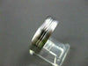 ESTATE WIDE 14KT WHITE GOLD SOLID MATTE & SHINY LOOK MENS WEDDING RING #1321