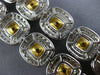 EXTRA LARGE 51.47CT WHITE & CANARY DIAMOND 18KT 2 TONE GOLD DOUBLE HALO NECKLACE