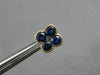 1.2CT DIAMOND & AAA SAPPHIRE 14KT YELLOW GOLD 3D INVISIBLE FLOWER STUD EARRINGS