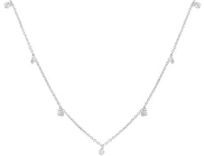 .32CT DIAMOND 18KT WHITE GOLD ROUND CLASSIC CHANDELIER BY THE YARD LOVE NECKLACE
