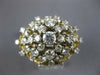ESTATE EXTRA LARGE 5.26CT 14KT 2 TONE GOLD CLUSTER FILIGREE FLOWER COCKTAIL RING