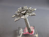 EXTRA LARGE 3.17CT DIAMOND 18KT WHITE GOLD ROUND & BAGUETTE STAR COCKTAIL RING