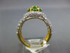 ESTATE LARGE 1.82CT DIAMOND & AAA TSAVORITE 18K YELLOW GOLD 3D FLOWER FUN RING