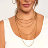 ESTATE 14KT YELLOW GOLD 3D OVAL CLASSIC LINK CHAIN FUN NECKLACE