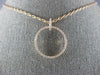 ESTATE .41CT DIAMOND 18KT ROSE GOLD 3D CLASSIC CIRCLE OF LIFE FUN PENDANT