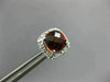 ESTATE 1.88CT DIAMOND & GARNET 14KT WHITE GOLD CLASSIC SQUARE HALO STUD EARRINGS