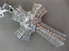 ESTATE MASSIVE 2.10CT DIAMOND 14K WHITE GOLD 3D HANDCRAFTED CROSS PENDANT #22919