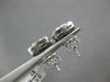 ESTATE LARGE 1.29CT DIAMOND 14KT WHITE GOLD SOLITAIRE SQUARE HALO STUD EARRINGS